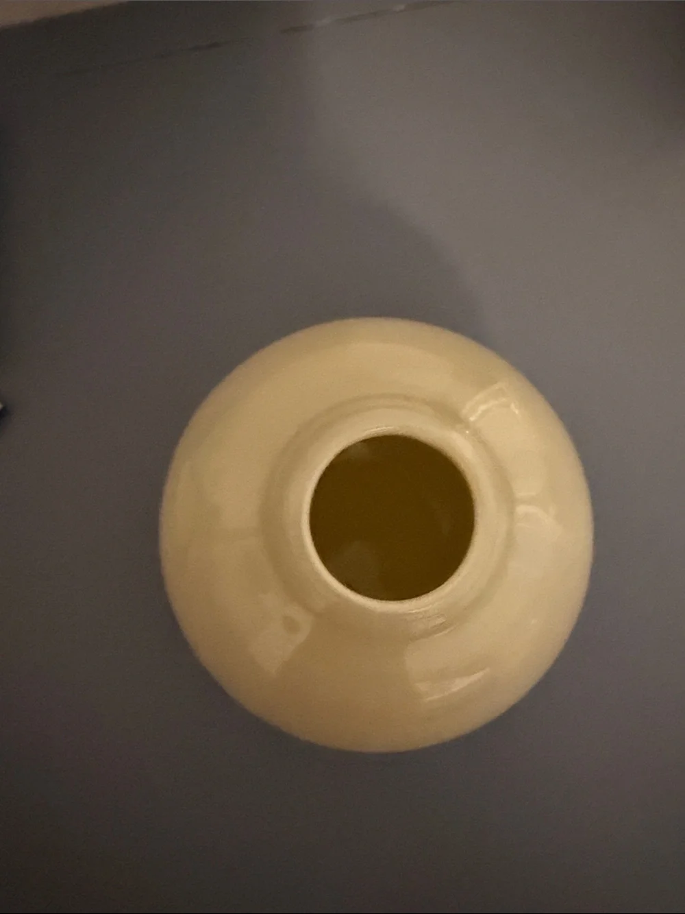 West Elm Cream Glossy Round Bud Vase